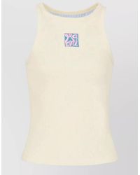Marni - Cotton Ribbed Sleeveless Logo Tank Top - Lyst