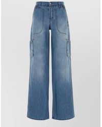 Ermanno Scervino - Wide Leg Cargo Jeans Patch Pockets - Lyst