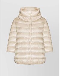 Herno - Down High-Neck Cropped Puffer Jacket - Lyst