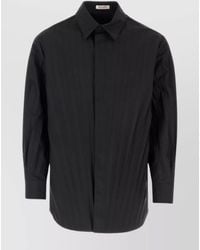 Valentino Garavani - Pleated Oversized Nylon Shirt - Lyst