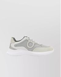 Ferragamo - Bay Sneakers With Leather And Mesh - Lyst