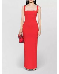 Solace London - Joni Crepe Square Neck Maxi Dress - Lyst