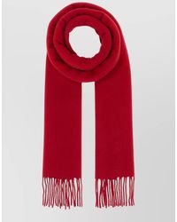 Ami Paris - Wool Fringed Scarf - Lyst