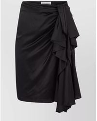 Nina Ricci - Silk-Blend High-Rise Asymmetric Draped Midi Skirt - Lyst