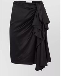 Nina Ricci - Silk-Blend High-Rise Asymmetric Draped Midi Skirt - Lyst