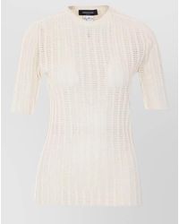 Fabiana Filippi - Knitwear Crew Neck Short Sleeves Semi Sheer - Lyst