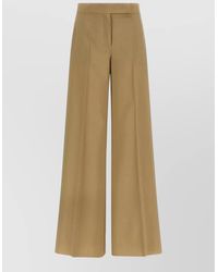 Max Mara - Wool Silk High-Rise Wide-Leg Trousers - Lyst