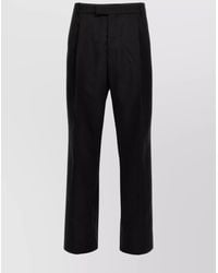 McQueen - Wool Straight-Leg Trousers - Lyst