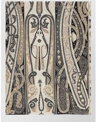 Etro - Rectangular Scarf Fantasy Motif Fringed Edges - Lyst