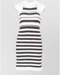 IRO - Sleeveless Knit Dress Knee Length Stripes - Lyst