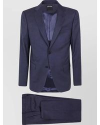 ZEGNA - Single-Breasted Wool Coat - Lyst