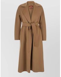 Max Mara - Wool Silk Cashmere Wrap Coat - Lyst