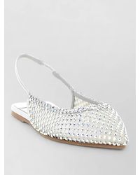 Le Silla - Crystal-Embellished Mesh Slingback Ballerina Shoes - Lyst