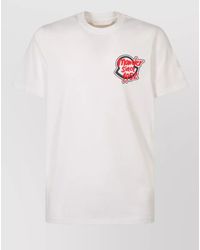 Moncler - Crew Neck Graphic Print Short Sleeve T-Shirt - Lyst