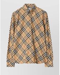 Burberry - Relaxed Fit Check Cotton Flannel Shirt - Lyst