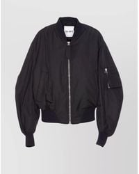 The Attico - Bomber Jacket With Ribbed Cuffs And Hem - Lyst