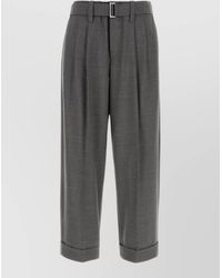 Brunello Cucinelli - Stretch Wool Blend Tailored Pleated Pants - Lyst