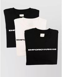 Emporio Armani - Cotton Logo-Print T-Shirt Set - Lyst