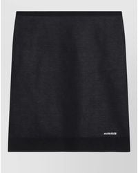 Miu Miu - Logo Detail Shorts Elastic Waistband - Lyst