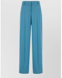Stella McCartney - High Waist Satin Wide Leg Trousers - Lyst