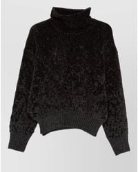 Alysi - Chenille Roll Neck Sweater Long Sleeves - Lyst