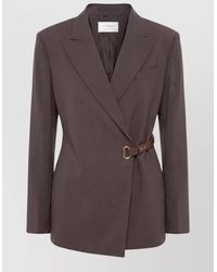Sportmax - Belted Tailored Single Breasted Silk Blazer - Lyst