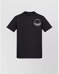 Moncler - Logo Imprimé T-Shirt En Coton - Lyst