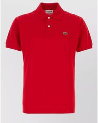 Lacoste - Piquet Polo Shirt Straight Cut Collar Short Sleeves - Lyst