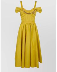 Elisabetta Franchi - Flared Skirt Midi Dress - Lyst
