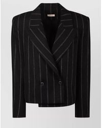 The Mannei - Pinstripe Double Breasted Blazer - Lyst