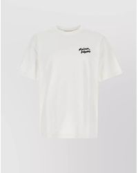 Maison Kitsuné - Short Sleeve Crew Neck Cotton T-Shirt - Lyst