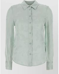Calvin Klein - Long Sleeve Satin Menswear Inspired Shirt - Lyst
