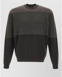 Emporio Armani - Virgin Wool Crew Neck Jumper - Lyst