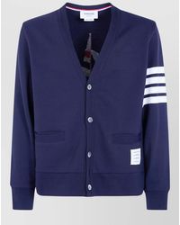 Thom Browne - Cotton Ribbed V-Neck Cardigan - Lyst