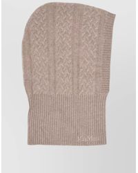 Max Mara - Knit Hat Beanie Cable Pattern Ribbed Hem - Lyst