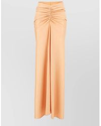 ANDAMANE - High Waist Polyester Skirt Ruched Slit - Lyst
