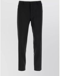 Prada - Virgin Wool Straight-Leg Trousers - Lyst