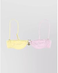 Reina Olga - Adjustable Straps Color-Block Tie-Side Bikini - Lyst