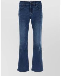 7 For All Mankind - Stretch Denim Bootcut Jeans Contrast Stitching - Lyst
