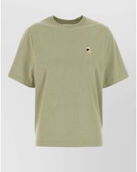 Maison Kitsuné - Organic Cotton Embroidered Short-Sleeve T-Shirt - Lyst