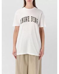 Anine Bing - Logo Print Cotton Jersey T-Shirt - Lyst