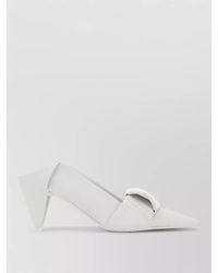 Loewe - Leather Origami Mules Pointed Toe Sculptural Heel - Lyst