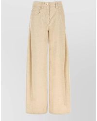 Brunello Cucinelli - Corduroy Wide Leg Pants Belt Loops - Lyst