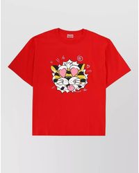 KENZO - Cotton Oversized Printed T-Shirt - Lyst