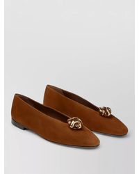 Jimmy Choo - Margot Suede Pointed Toe Flat Loafers - Lyst