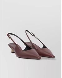 Aeyde - Buckle Detail Kitten Heel Pointed Toe Pumps - Lyst