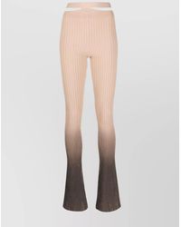 ANDREADAMO - High-Rise Ribbed Flared Trousers - Lyst