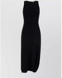 Lemaire - Silk Sleeveless Crew-Neck Twisted-Hem Midi Dress - Lyst