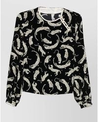 forte_forte - Velvet Printed Blouse - Lyst