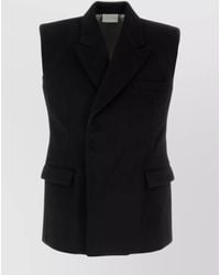 VTMNTS - Virgin Wool Sleeveless Double-Breasted Waistcoat - Lyst